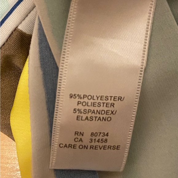 BCBGMAXAZRIA Abstract Print Sleeveless Halter Top XS - Picture 4 of 5